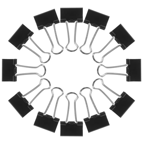 DIYEAH 48 Stück Binder Clips Metallene Büroklammern Kleine Dokumentenclips Praktische Bürobedarf für Zuhause und Büro Schwarz Langlebig und Vielseitig Einsetzbar von DIYEAH