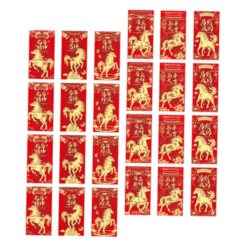 DIYEAH 48 Stück Teiliges Jahr Des Pferdes Rote Umschläge Chinesisches Neujahrsfest Hong Bao Geldumschläge mit Großzügigem Fassungsvermögen für Lunar Year Vielseitig für Hochzeit DIYEAH 48 Stück Teiliges Jahr Des Pferdes Rote Umschläge Chinesisches Neujahrsfest Hong Bao Geldumschläge mit Großzügigem Fassungsvermögen für Lunar Year Vielseitig für Hochzeit von DIYEAH