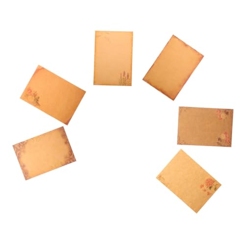 DIYEAH 48 Stück Vintage Briefpapier Briefpapier Pergamentpapier Schreibwaren Briefpapier Notizpapier Vintage Scrapbook Papier Dekoratives Blankopapier Dekoratives Papier von DIYEAH