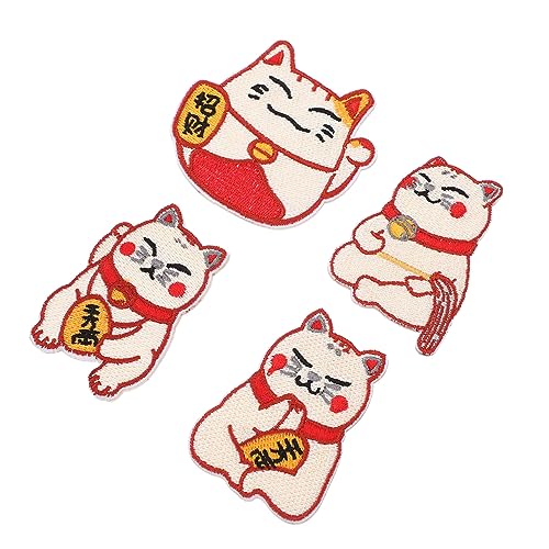 DIYEAH 4Stücke Katzen Patches für DIY Teiliges mit Stickerei für Kleidung Taschen und Accessoires Dekoration für Projekt von DIYEAH