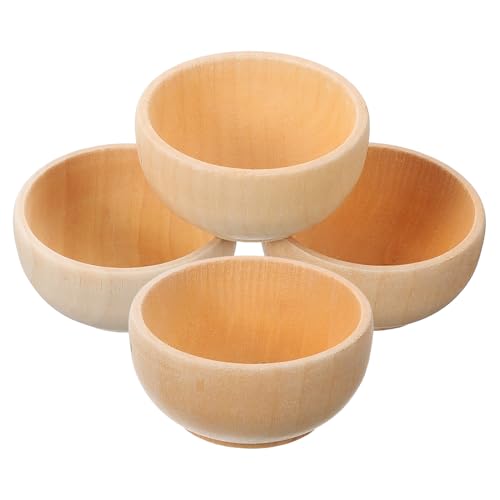 DIYEAH 4Stücke Teiliges Holzschalen Set für DIY Unvollendete Holzspielzeuge zur Kreativen Dekoration für Fördert Kreativität und Fantasie Holzmaterial Glatt und Sicher DIYEAH 4Stücke Teiliges Holzschalen Set für DIY Unvollendete Holzspielzeuge zur Kreativen Dekoration für Fördert Kreativität und Fantasie Holzmaterial Glatt und Sicher von DIYEAH