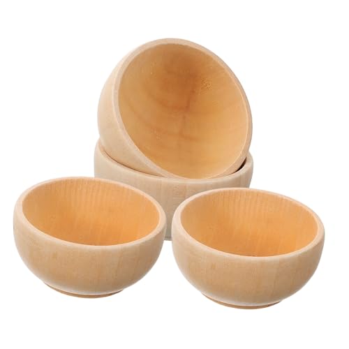 DIYEAH 4Stücke Teiliges Set Unvollendete Holzschalen DIY Zubehör für Kinderhandwerke Gestalten Langlebiges Holzspielzeug für Stundenlangen Spaß DIYEAH 4Stücke Teiliges Set Unvollendete Holzschalen DIY Zubehör für Kinderhandwerke Gestalten Langlebiges Holzspielzeug für Stundenlangen Spaß von DIYEAH