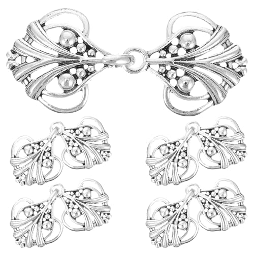 DIYEAH 5 Paar Pullover-Clips – Wirbelblumen-Umhangkragen, Umhang, Schalverschluss, Schnalle, Vintage-Aufnäher, Haken und Ösen, Retro-Broschenclip für Damen DIYEAH 5 Paar Pullover-Clips – Wirbelblumen-Umhangkragen, Umhang, Schalverschluss, Schnalle, Vintage-Aufnäher, Haken und Ösen, Retro-Broschenclip für Damen von DIYEAH