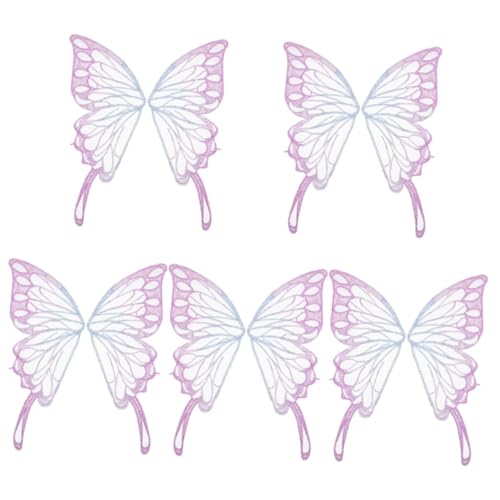 DIYEAH 5 Paare Schmetterling Gestickter Aufnäher Kostüm Outfits Schmetterling Zubehör Applikationen Für Kleidung Kompakte Hutaufnäher Schmetterlinge Braut Polyestergarn Mantel Lieferungen von DIYEAH