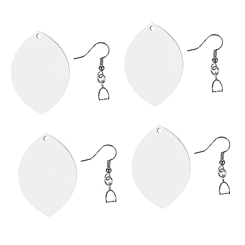 DIYEAH 5 Paare Sublimations Ohrringrohlinge Doppelseitig Robustem Material für Diy Schmuckherstellung Ohrhaken für Personalisierte Ohrringe und Kreative Bastelideen von DIYEAH