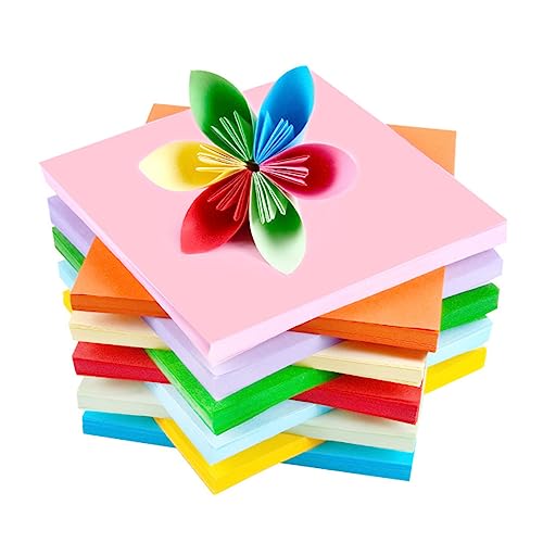 DIYEAH 5 Packungen Quadratisches Papier Und Origami Für Premium-papier Für Kunsthandwerk Origamipapier Für Handwerk Zum Falten Von Papier Schreibwaren Zufällige Farbe von DIYEAH