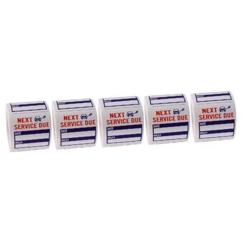 DIYEAH 5 Rollen Aufkleber Roll Abnehmbarer Wasserdichter Service Erinnerungssticker für Autos Praktische Lösung zur Erinnerung an Nächsten Blau von DIYEAH