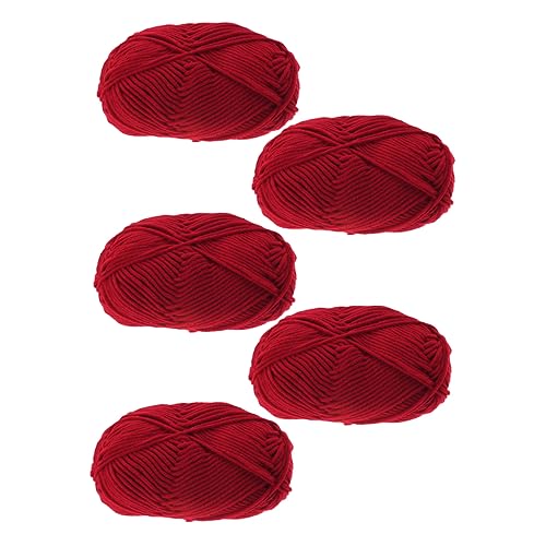 DIYEAH 5 Rollen Baumwollgarn Weiches Diy Handarbeitsgarn für Stricken Häkeln und Bastelprojekte für Heimdekoration und Schmuckherstellung DIYEAH 5 Rollen Baumwollgarn Weiches Diy Handarbeitsgarn für Stricken Häkeln und Bastelprojekte für Heimdekoration und Schmuckherstellung von DIYEAH