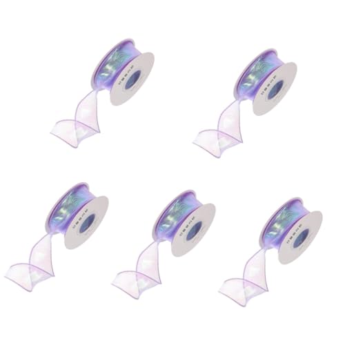 DIYEAH 5 Rollen Multifunktionales Zuschneidbares Geschenkband Fischschwanz Design Lila Dekoratives Bastelband für Geschenkverpackung Blumensträuße DIY Dekorationen und Festtagsanlässe DIYEAH 5 Rollen Multifunktionales Zuschneidbares Geschenkband Fischschwanz Design Lila Dekoratives Bastelband für Geschenkverpackung Blumensträuße DIY Dekorationen und Festtagsanlässe von DIYEAH