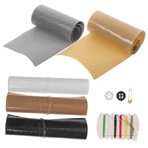 DIYEAH 5 Rollen Patch kissenbezüge bezüge für nackenrollen Textilverschönerung Stoff Kleidung Flecken bestickt Streifen Taschenapplikation Kleiderapplikation Flicken aufbügeln Polyester von DIYEAH