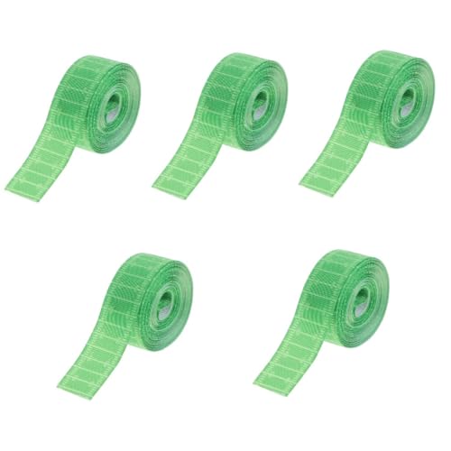 DIYEAH 5 Rollen Polyester Geschenkband Rugby Muster Breit Strapazierfähiges DIY Sport Party Dekorationsband für Geschenkverpackung Blumenarrangements Festliche Anlässe von DIYEAH