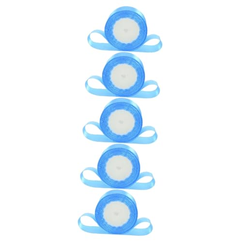 DIYEAH 5 Rollen Polyester Geschenkband in Leuchtendem Blau Vielseitiges Satinband für DIY Bastelprojekte Partydekoration Hochzeitseinladungen und Geschenkverpackung Langlebig und DIYEAH 5 Rollen Polyester Geschenkband in Leuchtendem Blau Vielseitiges Satinband für DIY Bastelprojekte Partydekoration Hochzeitseinladungen und Geschenkverpackung Langlebig und von DIYEAH