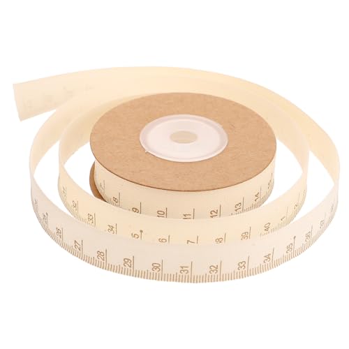 DIYEAH 5 Rollen Schleife Baumwollfabrik Zeremonie Linealband Sackleinen Baumwollband Rotes Band Chiffon Einladung Eid Mubarak-band Handwerk Machen Band Zahlen Samtband Rot Beige Baumwolle von DIYEAH