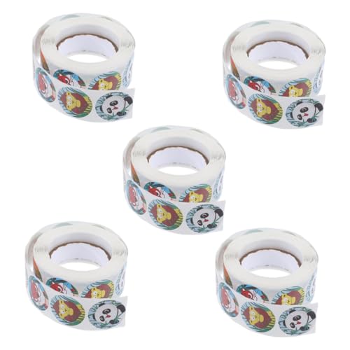 DIYEAH 5 Rollen Selbstklebende Cartoon Tier Aufkleber Belohnungssticker Motivationssticker für Schule Geschenke Umschläge Scrapbooking und Dekoration DIYEAH 5 Rollen Selbstklebende Cartoon Tier Aufkleber Belohnungssticker Motivationssticker für Schule Geschenke Umschläge Scrapbooking und Dekoration von DIYEAH