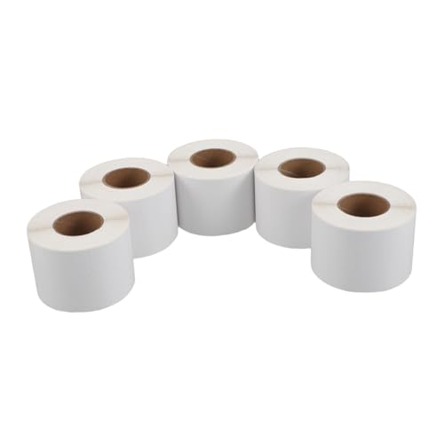 DIYEAH 5 Rollen Thermopapier-etikettenaufkleber, Leere Aufkleberrolle, Selbstklebende Thermodirektaufkleber, Etiketten Für Den Versand Von Barcodes Und Lebensmitteletiketten von DIYEAH