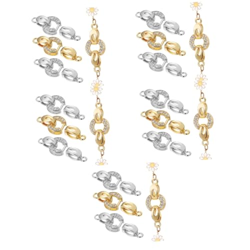 DIYEAH 5 Sätze Armband Und Halskettenverschlüsse Gold Und Silber Diy Schmuckherstellung Leicht Langlebig Elegantes Design Für Armbänder Und 4 Stücke * 5 von DIYEAH