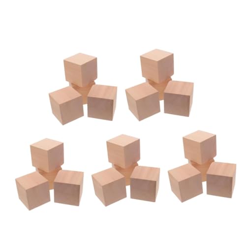 DIYEAH 5 Sätze Blöcke Rohlinge Für Projekte Leere Untersetzer Zum Basteln Konstruktionsspielzeug Holzhandwerk Unfertige Holzwürfel Leere Holzklötze Holzblock 4 Stück * 5 von DIYEAH
