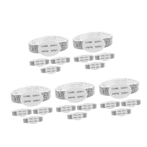 DIYEAH 5 Sätze Blumenarmband Am Handgelenk Manuelles Zubehör Tastaturhalterung Armbänder Flachkopfzubehör Tischfilz Personalstütze Auto Halterung Pads Silver Elastische Kordel 4 Stück * 5 von DIYEAH