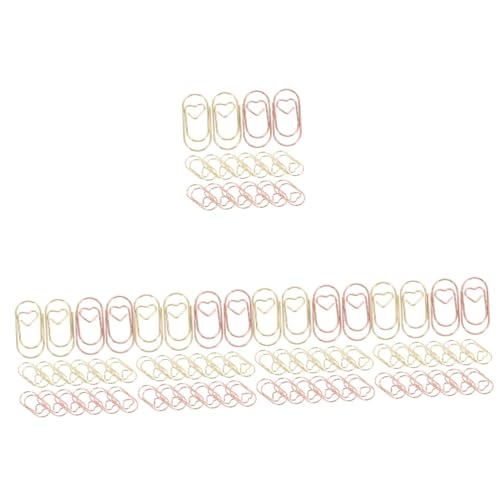 DIYEAH 5 Sätze Büroklammer Bookmarks Book Marks Notizbuchdekoration Fotohalter Office Zubehör Bürozubehör Klein Papier Groß Bunt Gold Neuheit Dateiclips Buchleseclips Metall 30 Stück * 5 von DIYEAH