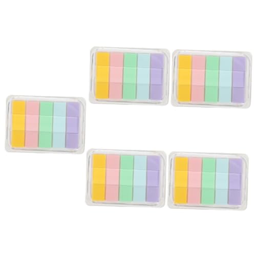 DIYEAH 5 Sätze Bunte Haftnotizen Selbstklebende Index Tabs Schreibwaren für Schule Büro Praktische Beschreibbare Tragbare Page Marker für Notizen und Dokumente DIYEAH 5 Sätze Bunte Haftnotizen Selbstklebende Index Tabs Schreibwaren für Schule Büro Praktische Beschreibbare Tragbare Page Marker für Notizen und Dokumente von DIYEAH