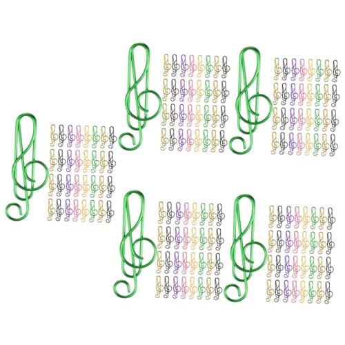 DIYEAH 5 Sätze Bunte Musiknoten Büroklammern Teilig Kreative Und Dekorative Papierclips Aus Metall Für Büro Schule Und Basteln Organisieren Von Dokumenten Und Notizen 85 Stück * 5 von DIYEAH