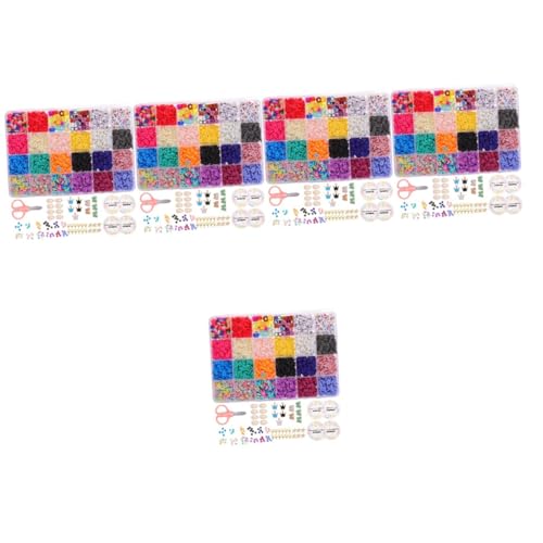 DIYEAH 5 Sätze Bunte Polymer Clay Perlen Farben DIY Armband Bastelset mit Aufbewahrungsbox Leichte Kreative Schmuckperlen für Freundschaftsarmbänder und Erwachsene von DIYEAH