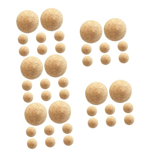 DIYEAH 5 Sätze Fußball Aus Holz Tisch Fußballbälle Aus Kork Kleine Kickerbälle Fußballspiel Hühner Foosball Austauschbare Holzkugeln Minibälle Für Den Haushalt 8 Stücke * 5 von DIYEAH