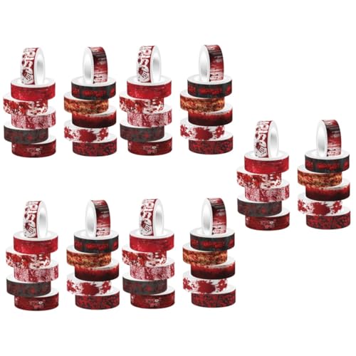 DIYEAH 5 Sätze Halloween Washi Tape Blutige Druckmuster Für Diy Scrapbooking Bastelprojekte Teiliges Set Mit Halloween Themenmotiven Für Handbücher Tagebücher Und Alben 12 Rollen * 5 von DIYEAH