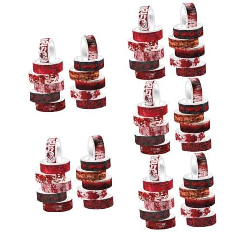 DIYEAH 5 Sätze Halloween-themenband Dekorativ Prim Sammelalbum Ruhe in Frieden Banddekoration Farbig Beute Klebeband Für Scrapbooking Journaling Tape Papier 12 Rollen * 5 von DIYEAH
