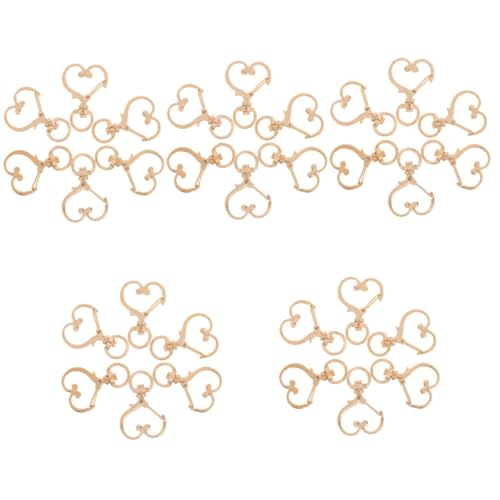 DIYEAH 5 Sätze Herz Schlüsselring Metall Schnalle Stabile Schlüsselanhänger Für Handtaschen Diy Bastelzubehör Zum Austausch Von Alten Schnallen Dekoration Von Taschen 6 Stück * 5 von DIYEAH