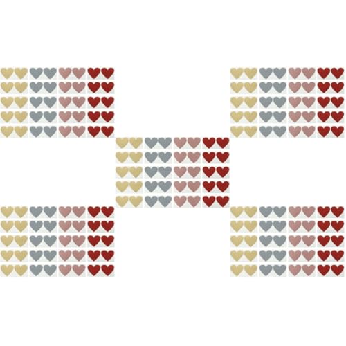 DIYEAH 5 Sätze Herzförmige Kratzaufkleber Selbstklebende Diy Etiketten Für Kreative Überraschungen Für Einladungen Karten Und Spiele Bei Hochzeiten Und Partys Gold Rot 20 Blätter * 5 von DIYEAH