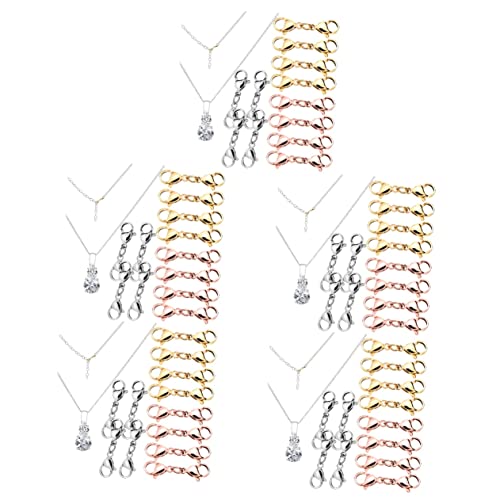DIYEAH 5 Sätze Hummerschere Bastelzeug Schmuckherstellung Diy Schmuckketten Doppelte Karabinerverschlüsse Doppelter Hummer Groß Schmuckverschluss Armbandverschlüsse Metall 12 Stücke * 5 DIYEAH 5 Sätze Hummerschere Bastelzeug Schmuckherstellung Diy Schmuckketten Doppelte Karabinerverschlüsse Doppelter Hummer Groß Schmuckverschluss Armbandverschlüsse Metall 12 Stücke * 5 von DIYEAH