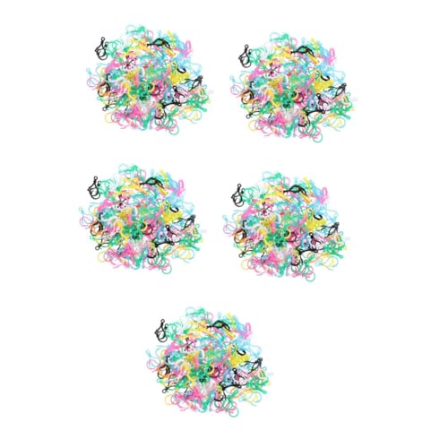 DIYEAH 5 Sätze Kunststoff Schlüsselanhänger Clips Diy Schlüsselring Haken Praktische Und Schlüsselanhänger Für Bastelarbeiten Und Accessoires 200 Stück * 5 von DIYEAH
