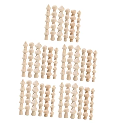 DIYEAH 5 Sätze Mini-holzpilze Dekorationen Thematisiert Pilzkunst Pilz Weihnachtsschmuck Bastelset Basteln Für Graffiti-pilz Aus Holz Leeres Handwerk Hölzern 60 Stück * 5 von DIYEAH