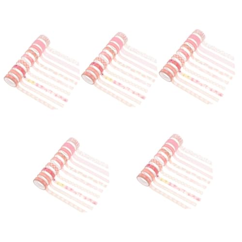 DIYEAH 5 Sätze Peach Sticker Tape Scrapbook-klebebänder Selber Machen Dekorationen Junk-journal-zubehör Farben Ästhetisch Journaling Süßes Band Farbig Papier 9 Rollen * 5 DIYEAH 5 Sätze Peach Sticker Tape Scrapbook-klebebänder Selber Machen Dekorationen Junk-journal-zubehör Farben Ästhetisch Journaling Süßes Band Farbig Papier 9 Rollen * 5 von DIYEAH