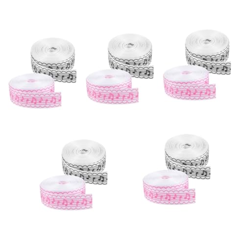 DIYEAH 5 Sätze Schneidbares Bastelband Verdrahtetes Band Die Farbig Mit Ton Seidenband Ribbon Festival Band Paketband Schneidbares Geschenkband Polyester 2 Rollen * 5 von DIYEAH