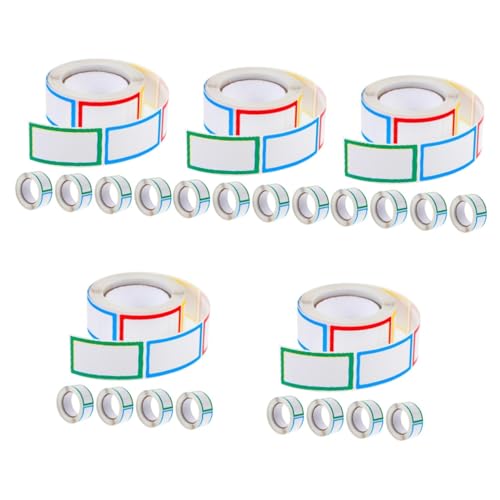 DIYEAH 5 Sätze Selbstklebende Etiketten Für Flaschen Mit Beschreibbaren Tags Praktische Diy Küchenetiketten Für Klassifizierung Und Organisation Haushalt Und Büro 5 Rollen * 5 von DIYEAH