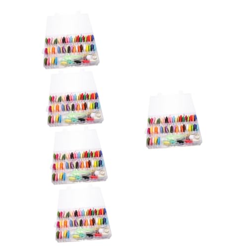 DIYEAH 5 Sätze Stickerei -thread -set Diy Nähset Kit Mit Bunten Metallic-fäden Stickfaden Werkzeuge Für Stickgarne Stickmaschinenfäden Selber Machen Stickgarn-kit Kreuzstichgarn-set Kabel von DIYEAH