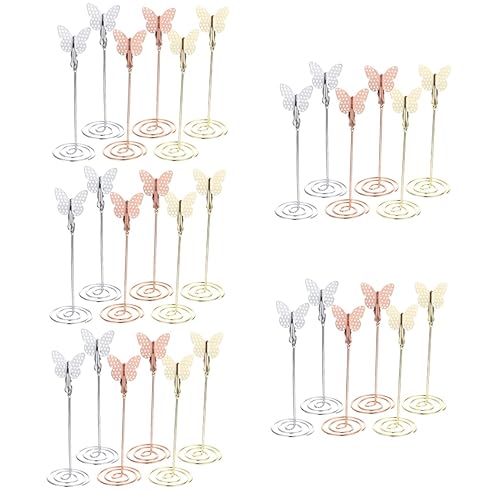 DIYEAH 5 Sätze Teiliges Tischkartenhalter Gold Roségold Und Multifunktionale Foto Und Notizenhalter Für Hochzeiten Feiern Und Veranstaltungen 6 Stück * 5 von DIYEAH