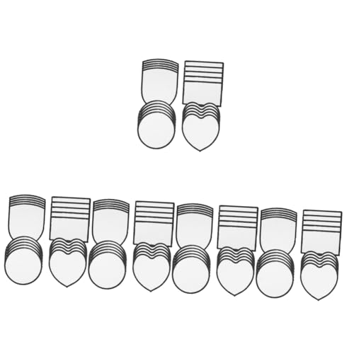 DIYEAH 5 Sätze Wärmeübertragungspatch Hitze Nähen Für Flecken Überweisen Hallo Stoff Leerzeichen Stickerei Kleidungsflicken Applikation Aufbügeln Diy-patches Weiß Polyester 20 Stück * 5 von DIYEAH