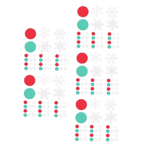DIYEAH 5 Sätze Weihnachtliches Schneeflocken Konfetti Buntes Streudeko mit Weißen Schneeflocken und Roten Grünen Rundkonfetti für Festliche Partys Tischdekoration Geburtstage Feiertage von DIYEAH