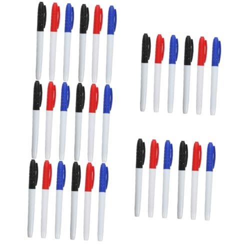 DIYEAH 5 Sätze Whiteboard Marker Spitze Abwischbare Stifte Für Büro Und Schule in Blau Schwarz Und Rot Für Glatte Oberflächen Magnetisch Und Vielseitig Einsetzbar 6 Stück * 5 von DIYEAH