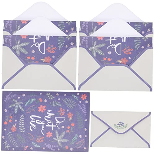 DIYEAH 5 Sets Briefpapier Vintage Papier Zum Schreiben Blumenmuster Vintage Umschläge Papierumschlag Set Party Zubehör Papierbrief Set Briefzubehör Briefumschlag Farbiger von DIYEAH