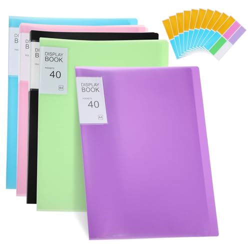 DIYEAH 5 Sichtordner mit Klarsichthüllen Transparente Dokumentenmappe mit Aufklebern Leichter File Organizer für Büro Schule Transportfreundliche Präsentationsmappe DIYEAH 5 Sichtordner mit Klarsichthüllen Transparente Dokumentenmappe mit Aufklebern Leichter File Organizer für Büro Schule Transportfreundliche Präsentationsmappe von DIYEAH