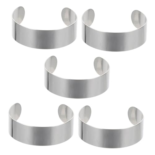 DIYEAH 5 Stück Cuff Bangle Offenes Verstellbares Handgelenkarmband Diy Armband Rohling für Schmuckherstellung Geeignet für Kreative und Handgefertigte Kunstwerke DIYEAH 5 Stück Cuff Bangle Offenes Verstellbares Handgelenkarmband Diy Armband Rohling für Schmuckherstellung Geeignet für Kreative und Handgefertigte Kunstwerke von DIYEAH
