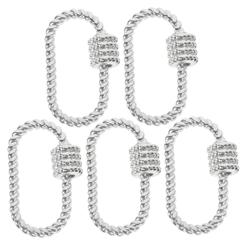 DIYEAH 5 Stück Gewinde Schmuckverbinder Armband Halskettenanhänger Roségold Gewinde Oval 17 X 30 5 Stück Karabiner Halskette Silber Karabiner Clip Kette Des Deckels Schmuck DIY DIYEAH 5 Stück Gewinde Schmuckverbinder Armband Halskettenanhänger Roségold Gewinde Oval 17 X 30 5 Stück Karabiner Halskette Silber Karabiner Clip Kette Des Deckels Schmuck DIY von DIYEAH