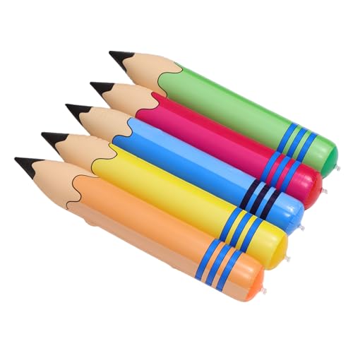 DIYEAH 5 Stück Giant Inflatable Pencil Toy Teiliges PVC für Sportveranstaltungen Schulpartys und Geburtstag Sicher und Leicht Transportierbar für Kreative Dekorationen von DIYEAH
