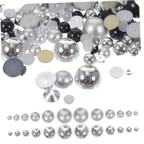 DIYEAH 5 Stück Halbrunde Imitationsperlen und Resin-strasssteine Leichte DIY Nail Art Dekoration Verschiedene Hautfreundlich Vielseitig für Nageldesign und Handyhüllen von DIYEAH