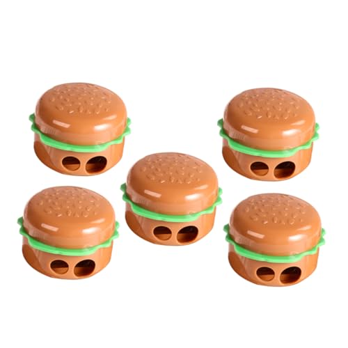 DIYEAH 5 Stück Hamburger-bleistiftspitzer Handbleistiftspitzer Für Bleistiftspitzer Masse Anleitung Für Bleistiftspitzer Anspitzer Manuelle Bleistiftspitzer Metall Brown von DIYEAH
