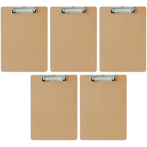 DIYEAH 5 Stück Holz Klemmbrett für Büro und Konferenzen Leicht Tragbar und Praktisch für Dokumente Menüs und Notizen Hochwertige Verarbeitung und Design DIYEAH 5 Stück Holz Klemmbrett für Büro und Konferenzen Leicht Tragbar und Praktisch für Dokumente Menüs und Notizen Hochwertige Verarbeitung und Design von DIYEAH